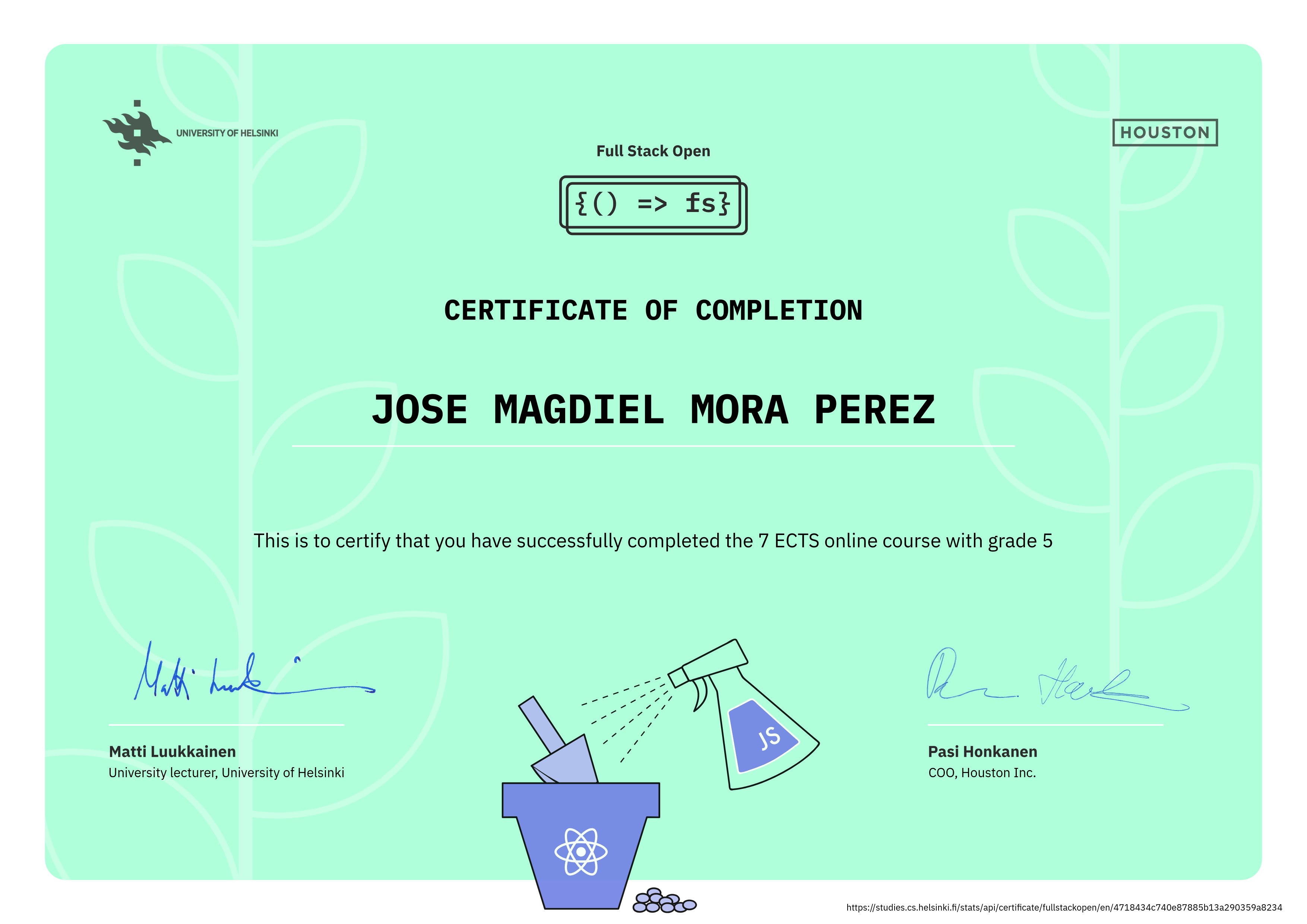 Certificado Full Stack Open